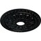 Ekena Millwork Warsaw Ceiling Medallion (Fits Canopies up to 3 1/2"), 18"OD x 3 1/2"ID x 1 3/8"P, Jet Black CM18WABLF - alternate 2